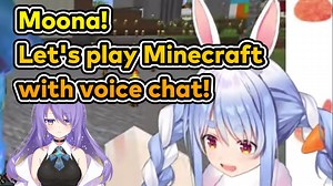 Pekora and Moona promise to play Minecraft with voice chat (Usada Pekora)