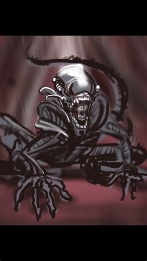 Alien 👽 👄 #alien #drawing #timelapse #comicbookart #illastration