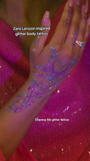 Sparkly glitter body tattoo #empressmeofficial #glittertattoo #bodyart #glitterart #bodyart