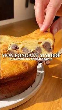 Fondant Marbré aux Deux Chocolats 🍫 | Recette Facile et Ultra Gourmande de Gâteau au Chocolat
