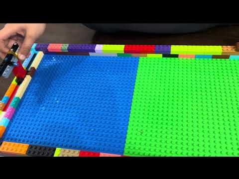 An arcade game with Lego pieces you mostly have