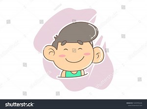 Vector Cartoon Illustration Boy Smiling Isolated Stock Vector (Royalty Free) 1633783246 | Shutterstock