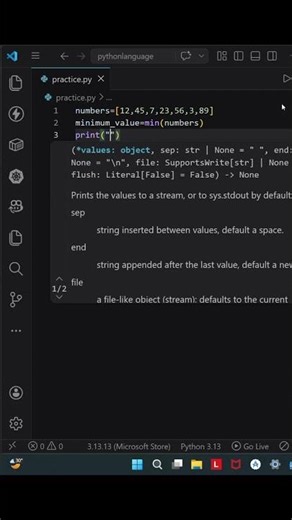 58 Python Program to Find the Smallest Number in a List using built in functions