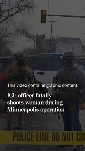 Video shows the moment an ICE officer fatally shot a 37-year-old woman during an operation in Minneapolis. This video contains graphic content. https://wapo.st/45FZjU4 | Washington Post