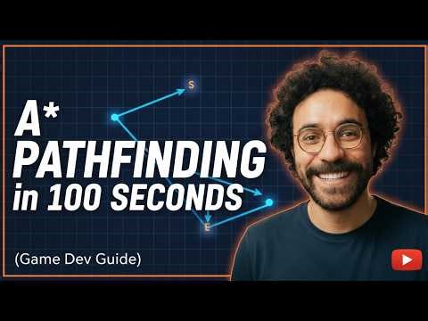 A* Pathfinding in 100 Seconds (Game Dev Guide)