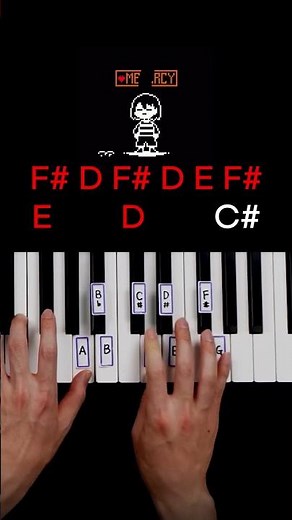 UNDERTALE - Fallen Down (piano tutorial) #shorts