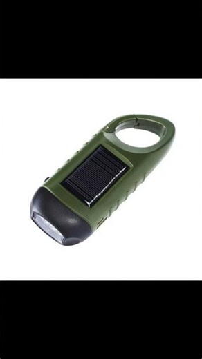 Hand Crank Emergency Flashlight with Solar Power & Rechargeable LED