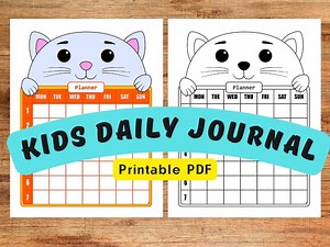 Kids Daily Planner | Printable Activity Organizer for Children (PDF Download - A4) - Etsy Canada