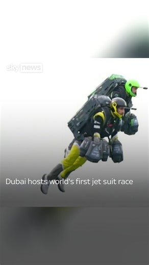 24K views · 76 reactions | Eight participants from eight countries fired up their engines over the area between Dubai Harbour and Skydive Dubai #dubai #skydiving | Sky News | Facebook