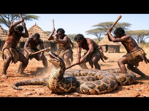 Life Millions of Years Ago | Prehistoric Humans Confront a Giant Python