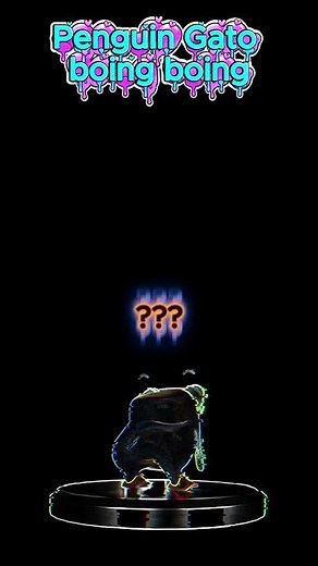 Penguin Gato boing boing 🐧🎶🤣#penguindash #moffiepenguin #FYP #shorts #cat #bouncingcat