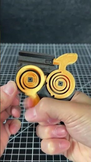 Mini Fidget Gun 3D Printed | Satisfying Click Action 🔫#3dprinting #3dprinted #fidgettoys #guntoys