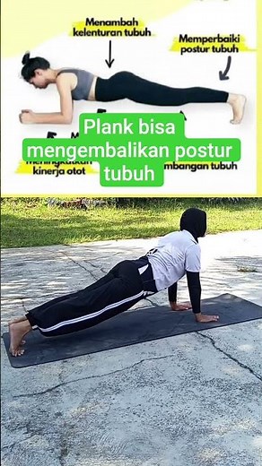 plank membantu mempertahankan postur tubuh #olahraga #kebugaran
