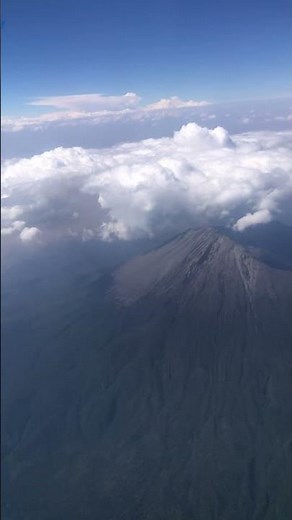 Mount Meru 4565 m Aerial view from Air Tanzania