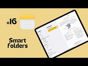 #16 Apple Notes (iPad): how to use smart folders for beginners