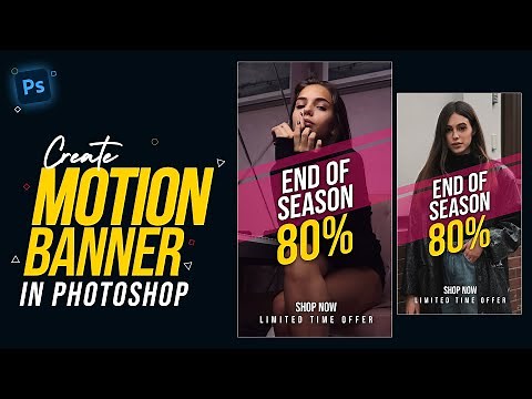 How to Create Motion Banner in Photoshop | Motion Graphic Banner