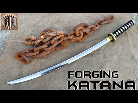 Forging a KATANA out of Rusted Iron CHAIN