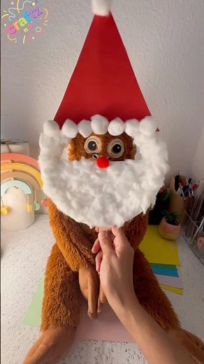 Easy Paper Plate Santa Mask | Fun Christmas Craft for Kids!#diy # #shorts #shortsvideo