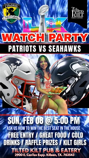 The superb owl 🦉is right around the corner guys. You know Tilted Kilt is the place to be for the biggest football game of the year.#watchparty #WatchPartyVibes | Tilted Kilt Pub and Eatery