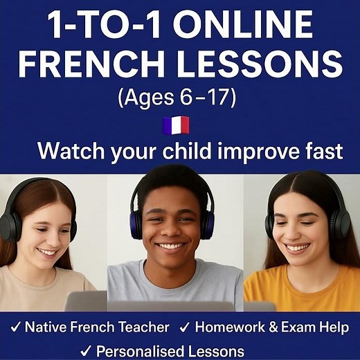 1-to-1 French Lessons for Children | Native French Tutor | Free Consultation