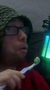 Brushing my teeth with Super Blue