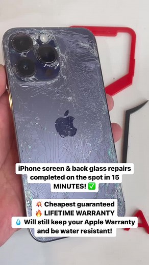 iPhone screen & back glass repairs completed on the spot in 15 minutes! ✅ We are in Melbourne 🇦🇺 Cheapest prices guaranteed with lifetime warranty! #iphonerepair #iphone #ipadrepair #melbourneaustralia #melbourne #iphonerepairmelbourne #itechrepairs #techrepair