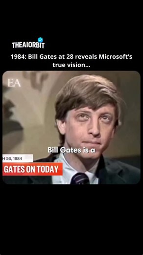Artificial Intelligence | AI | Tech-News | In 1984, a 28-year-old Bill Gates revealed Microsoft’s future vision. Even with $100M in revenue on the horizon, Gates said Microsoft... | Instagram
