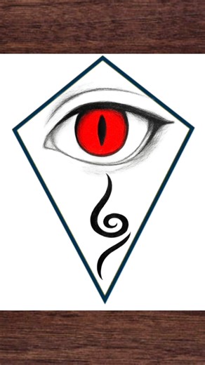 Drawing Naruto's eye inside a diamond shape || #drawing #Naruto #anime_drawing #drawing_tutorial