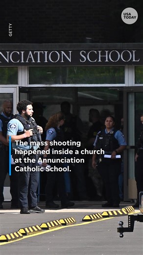 118K views · 885 reactions | A shooter opened fire on praying children through a church window, killing an 8-year-old and a 10-year-old. Police say the suspect barricaded a door to prevent escape and are calling it an "act of incompressible evil." | USA TODAY | Facebook