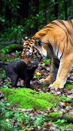 Cat 🐱 and Tiger 🐯 Playing Together | Cutest Friendship Ever!