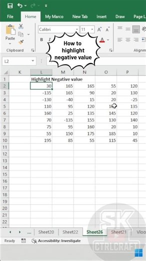 Highlight Negative Values Instantly in Excel 🔴