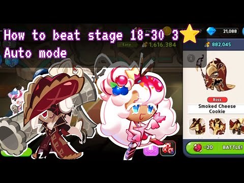 cookie run kingdom | tutorial how to beat 18-30 3⭐auto mode| CRK