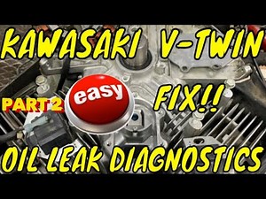 PART 2 REPAIR OF (PATTERN FAILURE) SEVERE OIL LEAK DIAGNOSTICS ON A KAWASAKI V- TWIN ENGINE