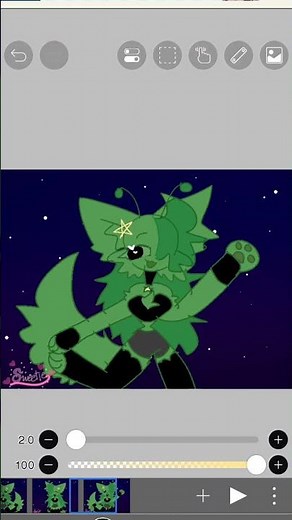 ~•{Alien Cat Dance}•~#animation #ibispaint