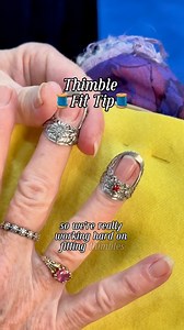 🧵🪡Thimble Fit Tip Part 1🪡🧵 There are a few things to consider in fitting a thimble, so here’s a couple of those checklist items for a perfectly fitting thimble! #sewingtools #thimblesforyou #thimble #thimbles #thimblesforyouandchatelainestoo | Thimbles for You