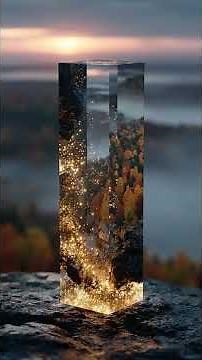 Crystal Monolith - Misty Mountain & Ethereal Trees | Ambient Live Wallpaper