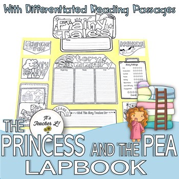 The Princess and the Pea Lapbook Project Reading & Writing Grades 3 4 5 ELA ELL