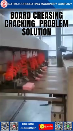 ❗ Board Creasing Cracking Problem? We’ve Got the Solution. Cracking during board creasing is a major headache in corrugated box production – it leads to rejected stock, poor folding, and weak cartons. The root cause? Poor-quality scoring and incorrect creasing pressure. 💡 Here’s how we solve it: ✅ Precision-engineered creasing and scoring rolls ✅ Optimal moisture retention with correct machine settings ✅ Compatible with 2/3/5/7 ply corrugated board ✅ High-speed performance without fiber crackin