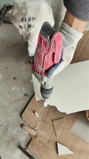 the process of installing ceramics on the window frame walls of a building room #construction #short