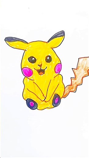 Pikachu drawing/drawing for kids/simple drawing for beginners #cute #doodleart #doodlelove #pikachu