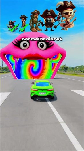 🚖🏴‍☠BIG and SMALL brainrot car VS big roblox snake MOTHER!!