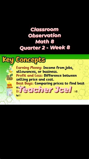 57 reactions · 44 comments | Kumusta mga KaGuro! Classroom Observation in Math 8 Quarter 2 - Week 8 TOPIC: Solving Financial Problem Complete PPT and DLL aligned with the MATATAG Revised Curriculum and designed according to the Classroom Observation Tool (COT) Let's make math learning real, relevant, and rewarding. Message me to get a copy now. #MATATAGCurriculum #fypシ゚viralシ #fypシ゚viralシfypシ゚viralシalシ #fypシ | Teacher Jcel | Facebook