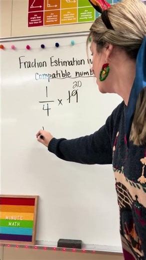 Minute Math: fraction estimation using compatible numbers #mathhelp #homework #tutor