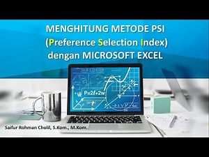 CALCULATING PSI METHOD WITH EXCEL