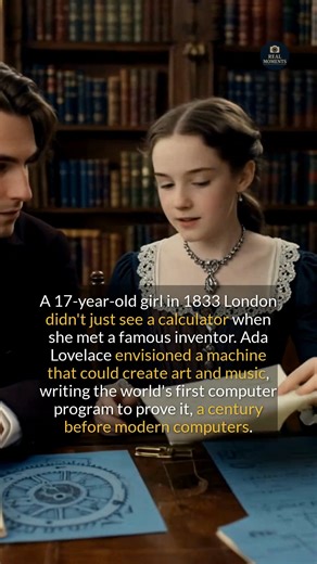 Ada Lovelace: the pioneer who envisioned modern computing over a century before its time. #history #facts #didyouknow #womeninscience | Real Moments