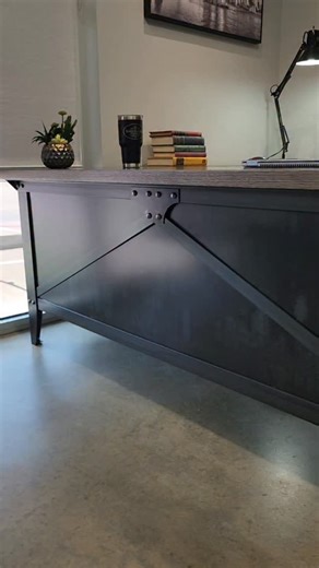 The Machinist L-Desk. Proudly made in the USA 🇺🇸. #officefurniture #officedesign #officedesk | Modern Industrial Furniture