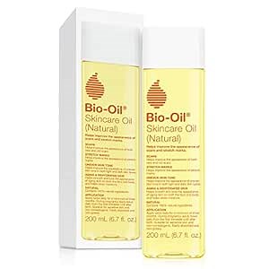 Bio-Oil Natural Skincare Oil, Serum for Scars and Stretch Marks, Face and Body Moisturizer for Dry Skin, Hair Oil, For All Skin Types, 6.7 Oz