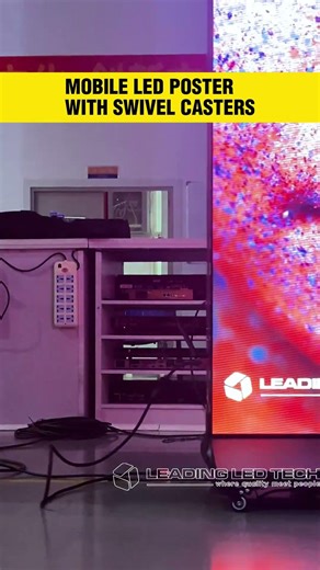 Mobile LED Poster with Swivel Casters