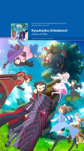 🎓 Anime Themes Indonesia on Instagram: "(🎧) OPENING TIME!! ☕ (Kyuukyoku Unbalance!) by (Junjou no Afilia) (🎬) Detail Anime : // Title : Itai no wa Iya nano de Bougyoryoku ni Kyokufuri Shitai to Omoimasu (Bofuri: I Don’t Want to Get Hurt, so I’ll Max Out My Defense) (Winter 2020) // Genre : Action, Adventure, Comedy, Fantasy // Studio : Silver Link // Episode : 12 (🎵) Theme song : // Title : Kyuukyoku Unbalance! // Artis : Junjou no Afilia (📝) Note : “Kyuuk