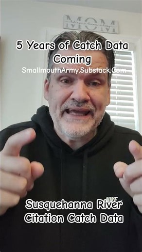 Susquehanna River Smallmouth Bass Fishing Catch Data 😎 #kayakbassfishing #smallmouth #riverfishing